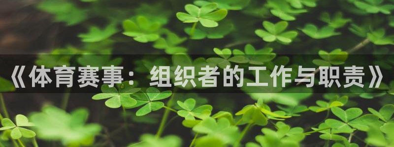 《体育赛事：组织者的工作与职责》