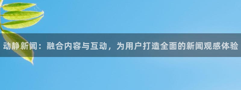 动静新闻：融合内容与互动，为用户打造全面的新闻观感体验